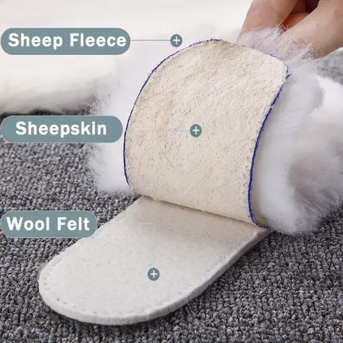 Genuine Sheepskin Fleece Insoles Men Women Winter Thick Cashmere Thermal Real Wool Insoles for Shoes Inner Soles for Snow Boots - Image 4