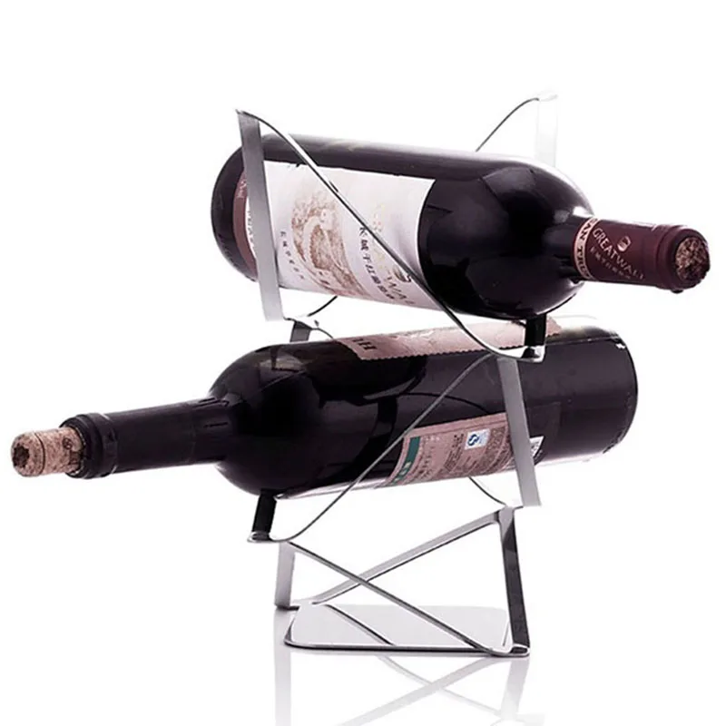 

European Creative Red Wine Rack Stainless Steel Wine Rack Simple Bar Decoration Foreign Liquor Rack Kitchen Accessories Storage
