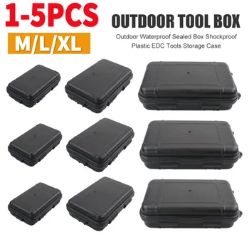 EDC Survival Sealed Box Outdoor Plastic Waterproof Airtight Dustproof Shockproof EDC Storage Container Case Travel Storage Box