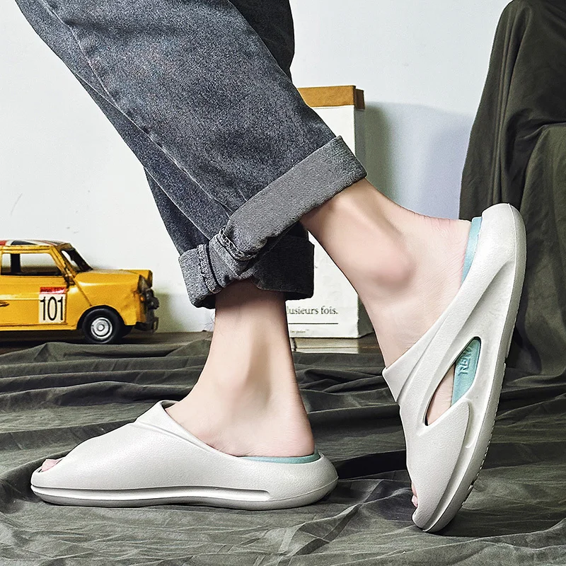 Herren-Flip-Flops, rutschfeste Sommer-Hausschuhe mit dicker Sohle, bequemer, weicher Schaumstoff-Slipper für drinnen und draußen_voghion.com