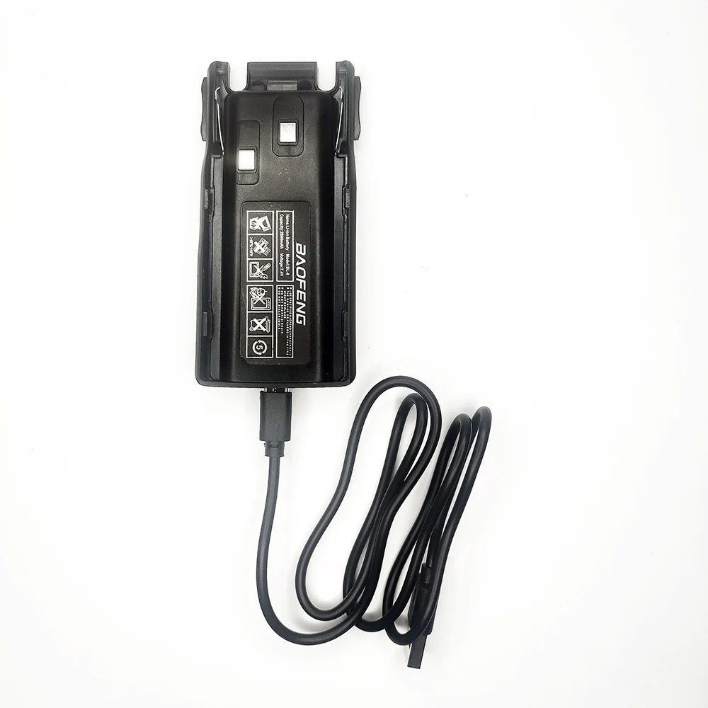 Walkie Talkie UV-82 Battery USB Type C UV-82HP Extended Rechargable Battery For Baofeng UV82Plus UV-8D UV-82WX UV-89 UV82 BL-8 6