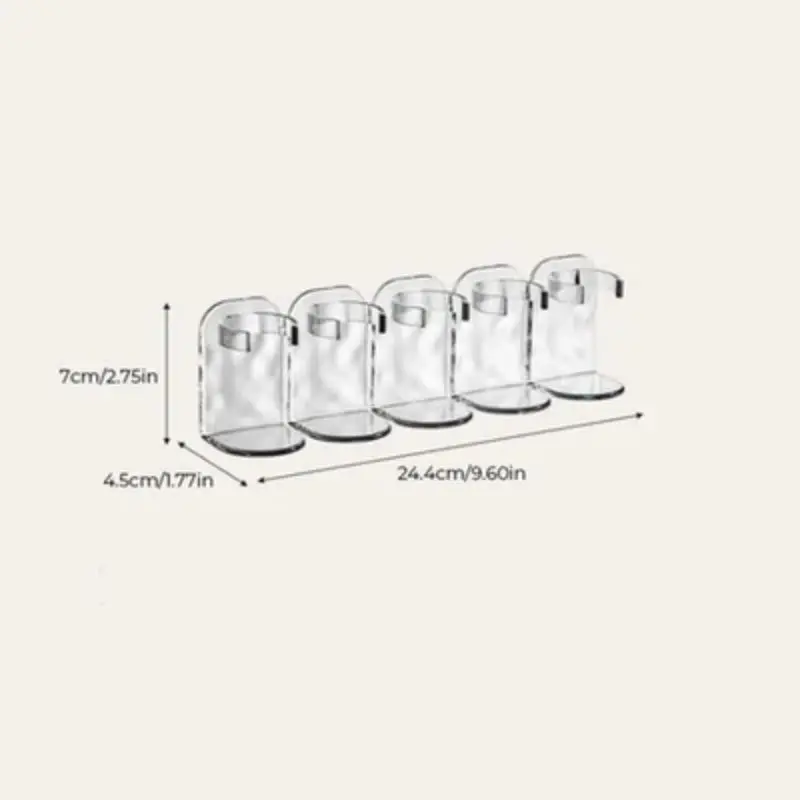 Plastic Wall-Mounted Row Rack Toothbrush Stand Rack Organizer Bathroom Cosmetic No-Punch Wall Mounted Plastic Stand