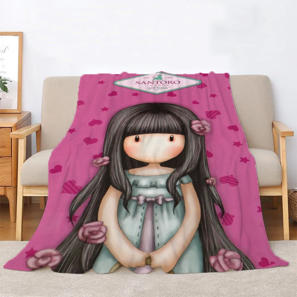 Santoro Gorjuss 니트 담요, 푹신하고 부드러운 담요, 소파 장식, 마이크로 화이버 침구, 홈 인테리어, 비치 타올, 무릎 낮잠