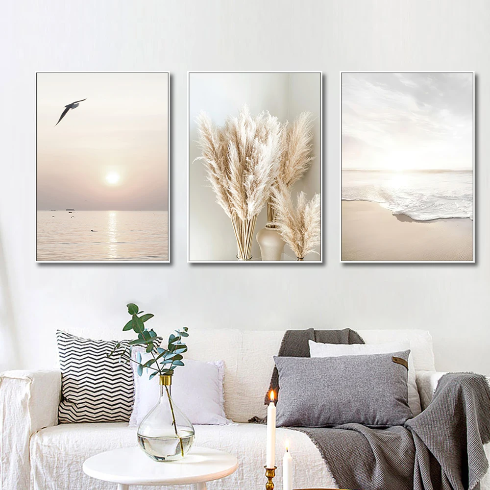 Pinturas en de paisaje hermoso, carteles de pared estéticos colgantes minimalistas modernos para de estar, decoración del | - AliExpress