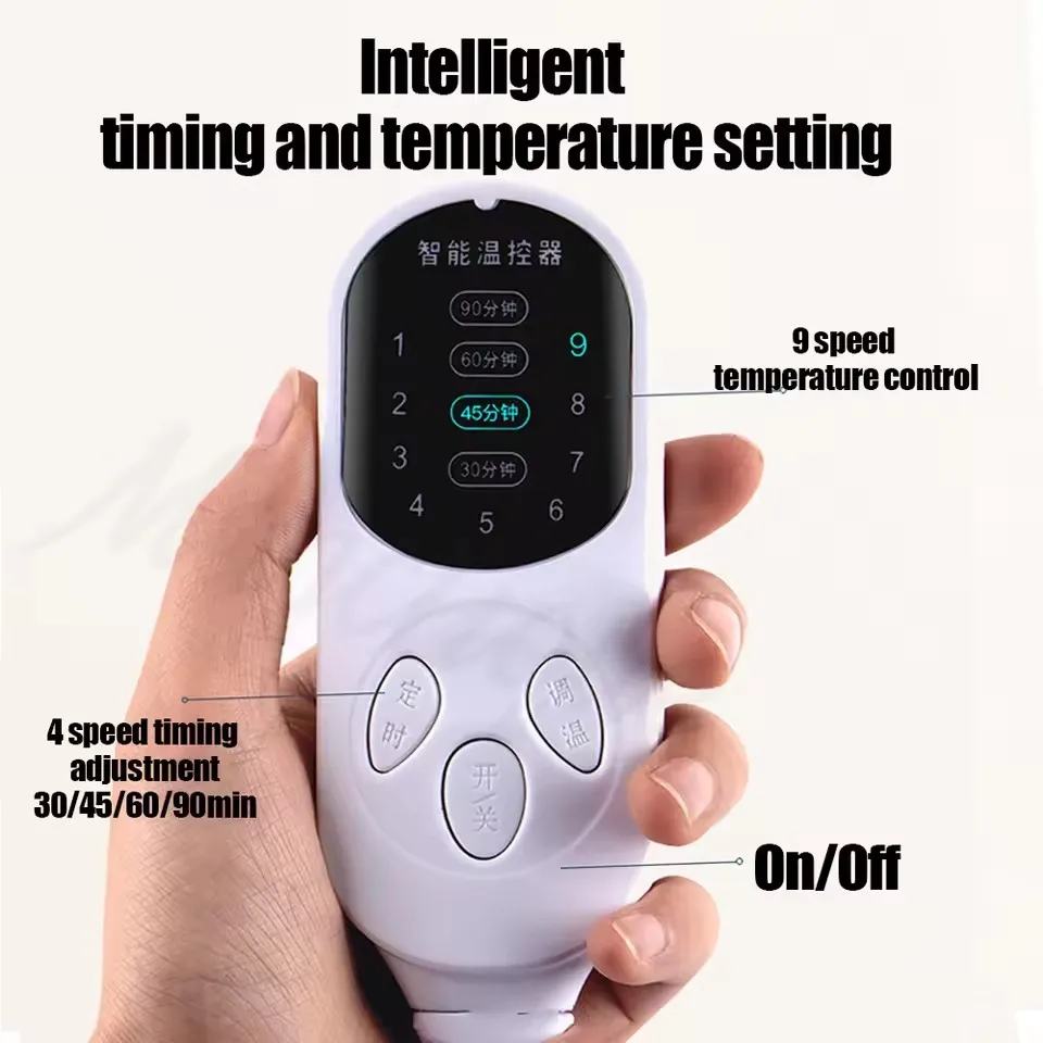Electric Leg Massager Winter Thermal Knee Pad 9-Speed Hot Compress Relax Muscles Promote Blood Circulation with Remote Control