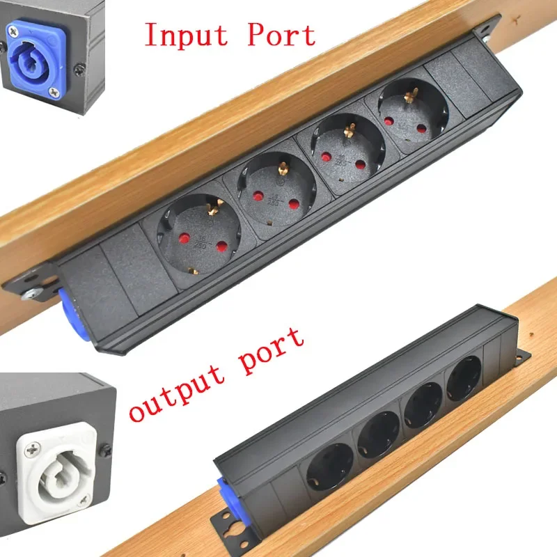 Pdu Power Strip Schuko Powerlink Box Plugue de Aviação 3p 210 ac eu Socket