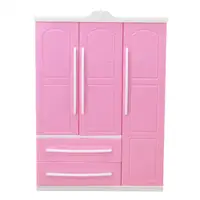 Family Wardrobe Play Doll Accessories Fashion Mini Accessories Wardrobe For Kids Creative Dream House Furniture Girl Gift Toys 2