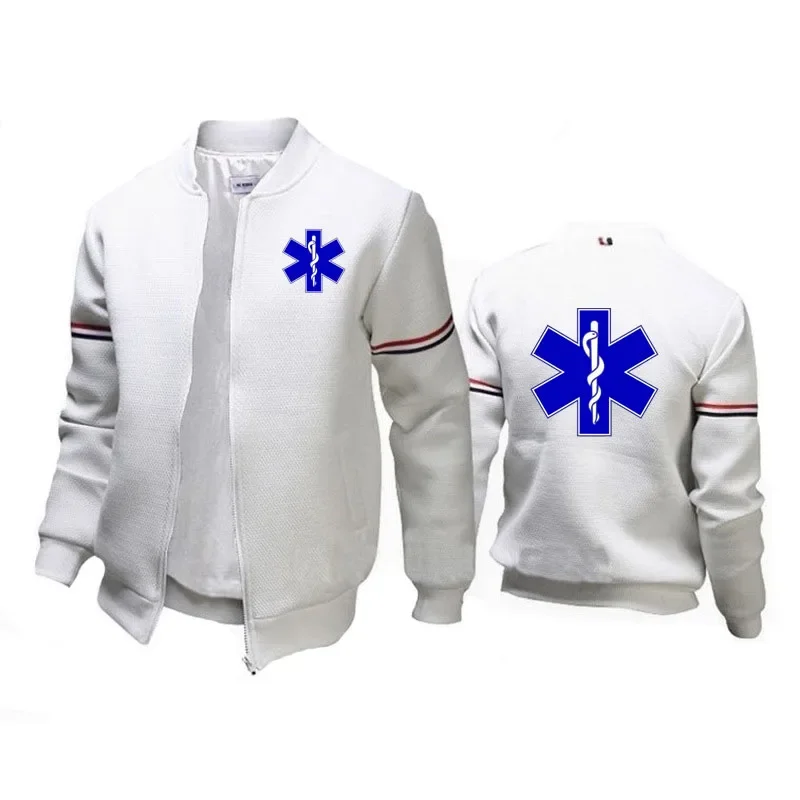 

EMT Paramedic Emergency Medical Services Jacket Men Outdoor High Quality cotton Casual sports Men's cardigan jacket top