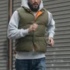 Rugged Bronson Trail Down Vest Retro-Inspired Men's Water-Resistant Puffer Waistcoat 3