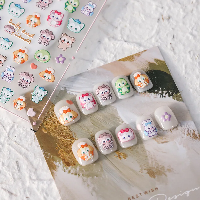 

[Meow.Sensei] Three-Dimensional Thin Tough Nail Sticker Thin Transparent Adhesive Cute Cartoon Nail Stickers Dp Series