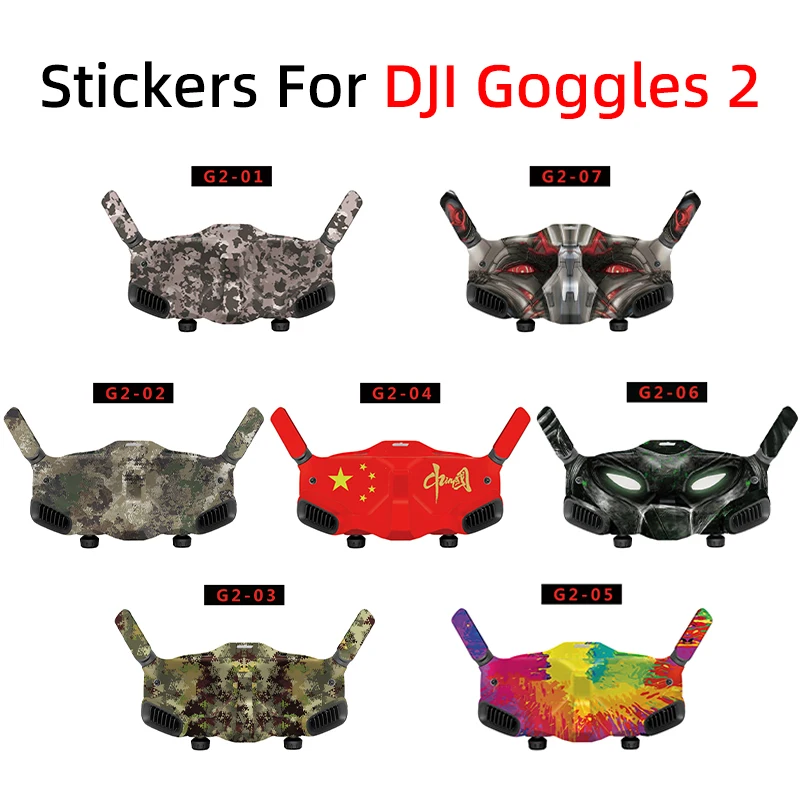 para Dji Avata Drone Óculos de Vôo Dji Óculos de Proteção Colorido Adesivo Anti-risco Película Protetora à Prova Impermeável Água Decalque da Pele Acessórios