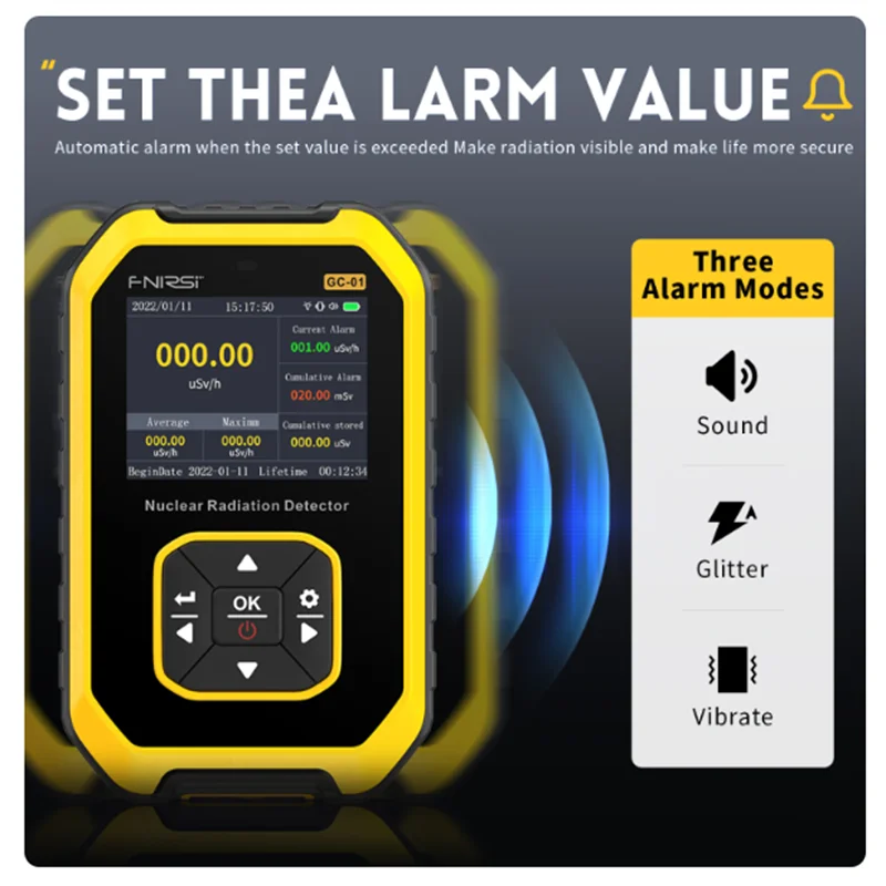 

GC-01 Geiger Counter Nuclear Radiation Detector Personal Dosimeter X-ray γ-ray β-ray Radioactivity Tester Marble Detector