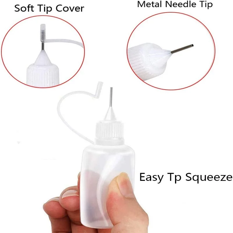Spiked Bottle Squeeze Plastic Bottle Syringe 3ml 5/10/15/20ml Liquid Dispensing Drip Dispensing Jug 5 PCS