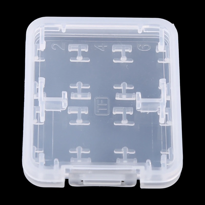 5PCS Plastic Transparent Standard SDHC Memory Card for Case Holder Box Storage