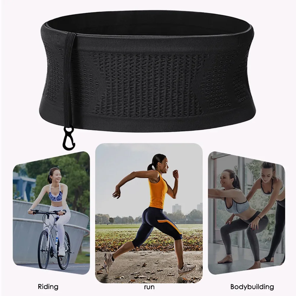 Seamless Running Waistpack Lightweight Invisible Jogging Waist Bags Portable Elastic Breathable High-Capacity Sports Accessories