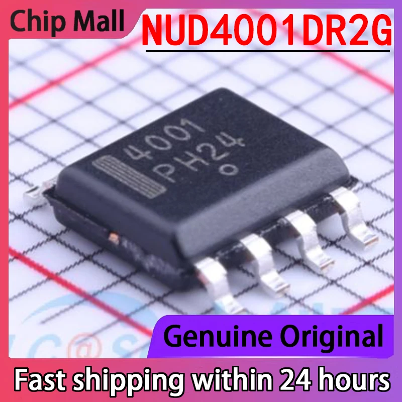 오리지널 NUD4001DR2G 실크 스크린 4001 포장, SOP8 LED 드라이버, , 3.6V 30V, 10 개