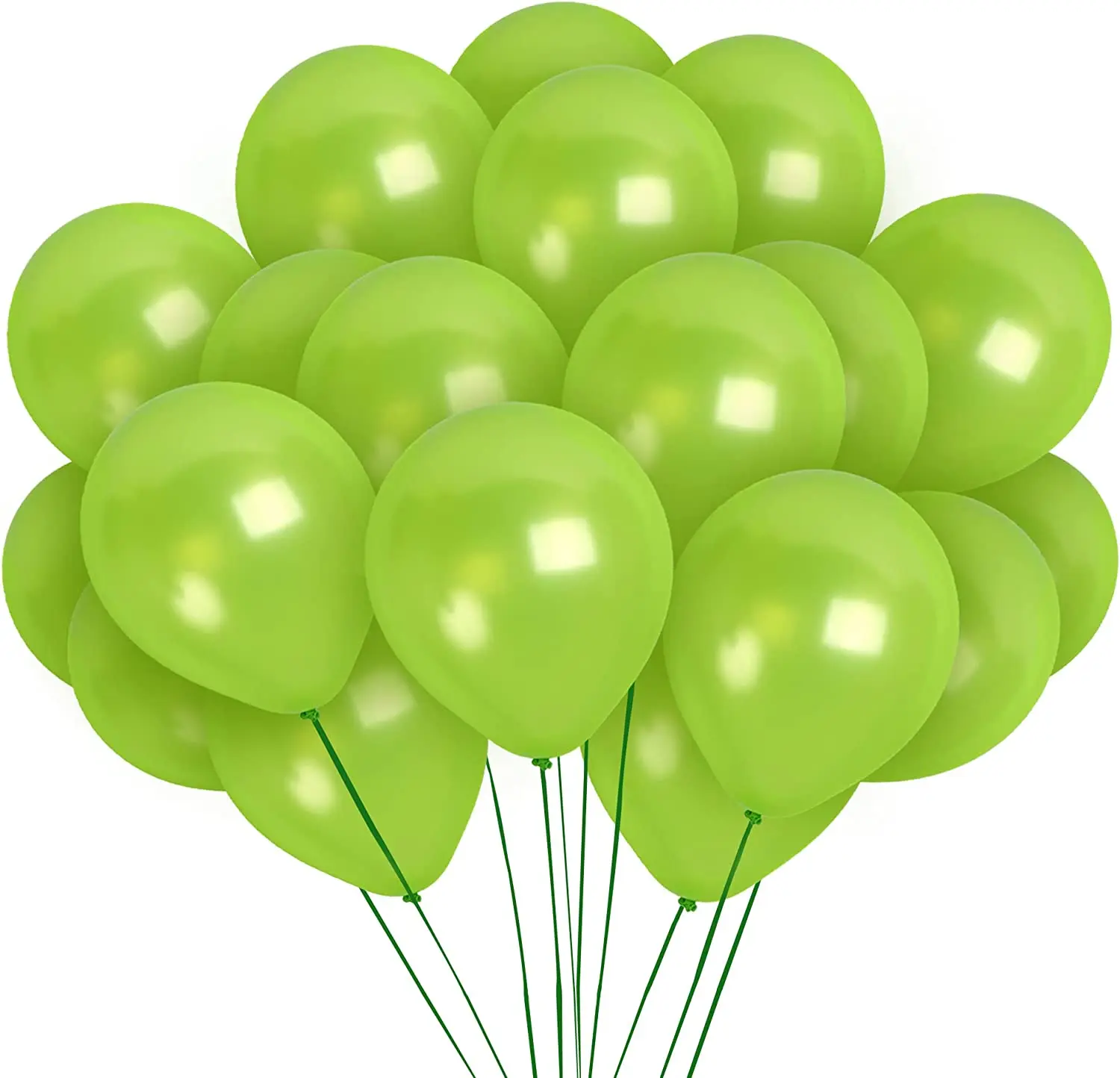 Ballons vert pomme en latex qualité professionnelle - anniversaire