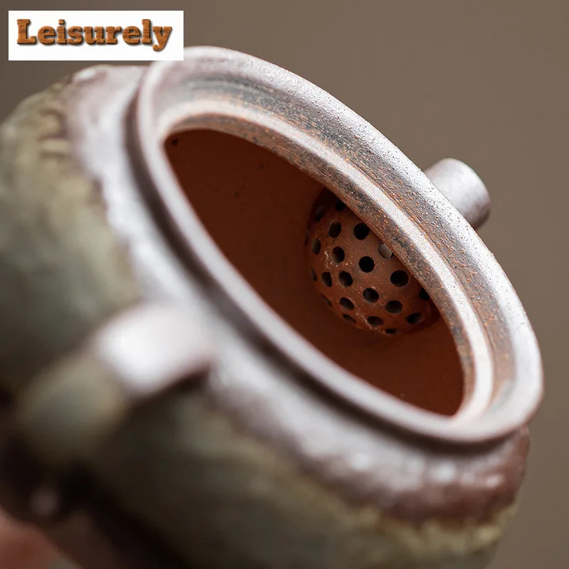 150ml Retro Old Rock Mud Teapot Vintage Tea Infuser Pot Household Tea Maker Kettle With Ball Hole Tea Services Ornaments Gifts