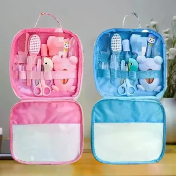 Kit per la Cura del Bambino: Set 10 Pezzi con Tagliaunghie, Aspiratore Nasale, Pettine e Spazzola di Sicurezza, Progettato Appositamente per Borse