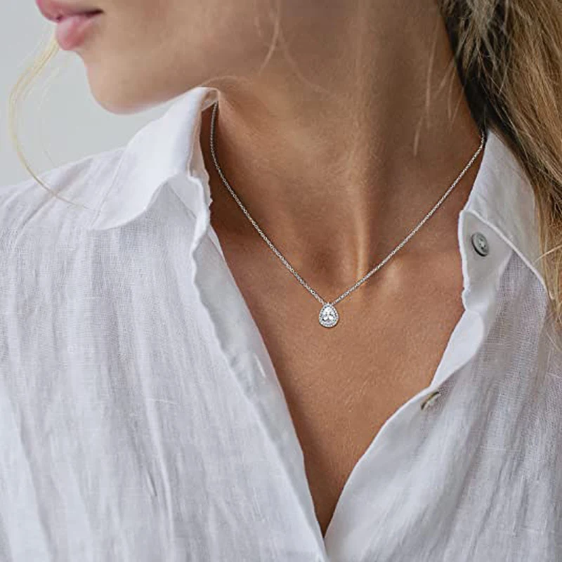 Crystal Water Drop Necklace 2