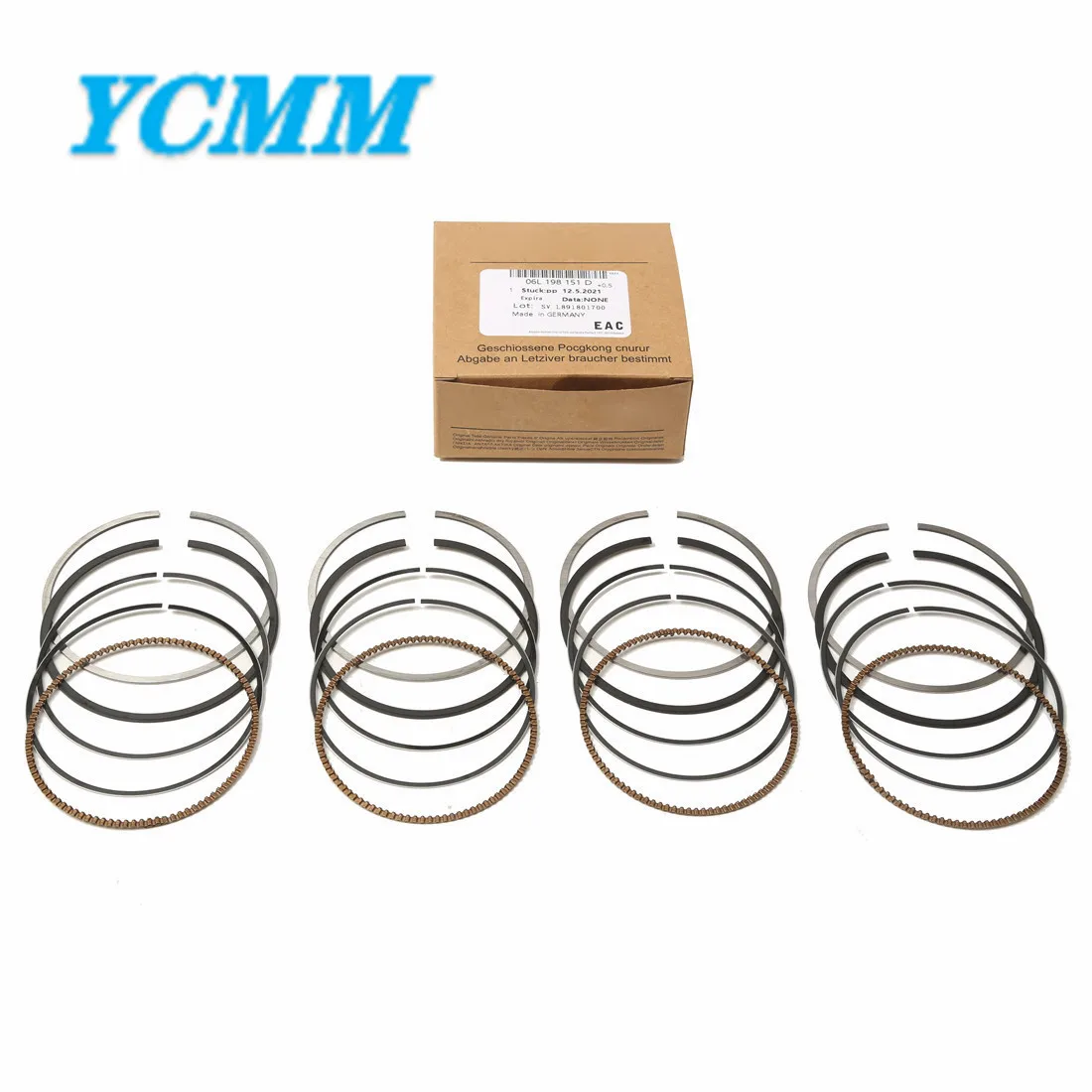 

06L198151D New Engine Piston Ring Set Oversized 0.5MM 83.0mm For VW Audi Skoda Seat 1.8/2.0TFSI CCZA CDAA CBFA CCTA CHJA