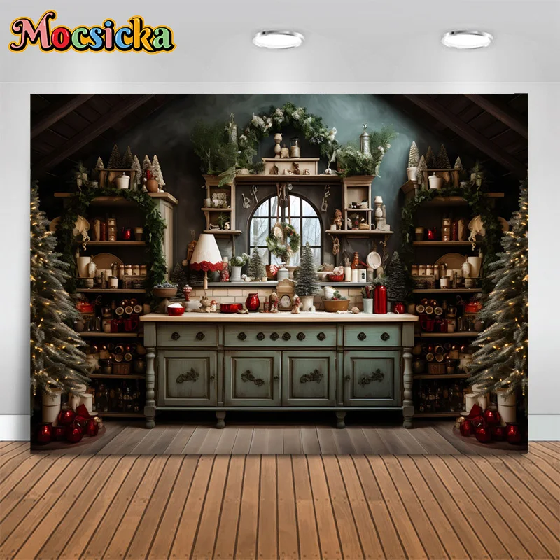 

Mocsicka Рождественские фоны для фотографий Рождественская елка кухонный шкаф Декор фоны фотография нового года