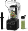 Commercial Blender with Soundproof Shield, 2200 Watt Professional Blenders for Kitchen with 80oz Jar and Self- 1