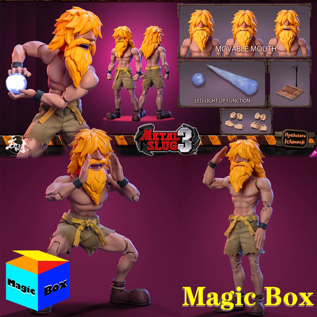 

Pre-sale Tunshi Studio TS-011 1/12 Old Man Hyakutaro Ichimonji Model METAL SLUG 3 Commander Action Figure Body for Boys Birthday
