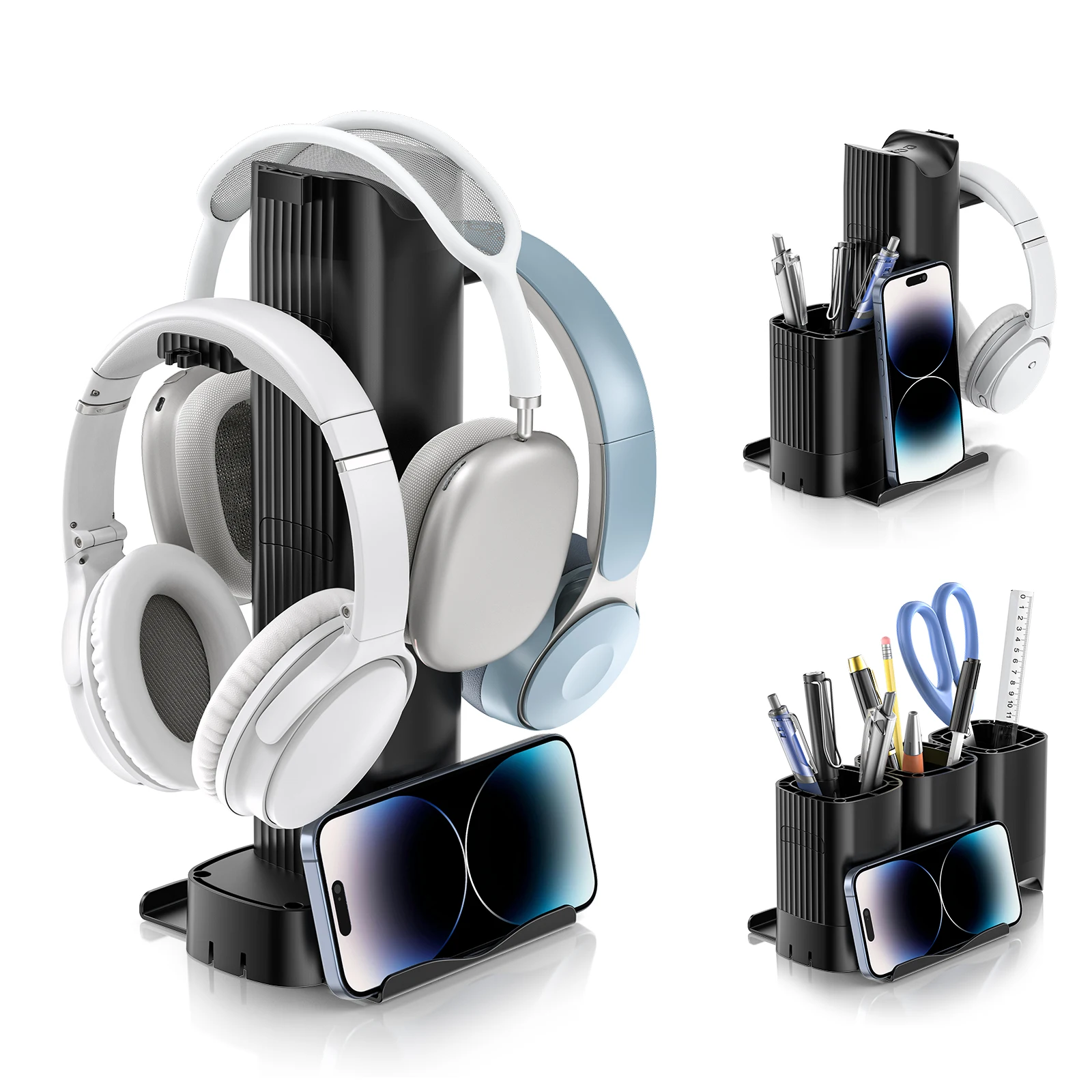 KDD Hoofdtelefoonstandaard Met Opberglade En Kabelmanagement - Aluminium Stand Voor Headset En Controllers