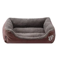 Lit chaud pour animaux de compagnie de couleur bonbon, accent carré, chenil pour petits, moyens et grands chiens, paniers pour chats et chiots, grande taille 4
