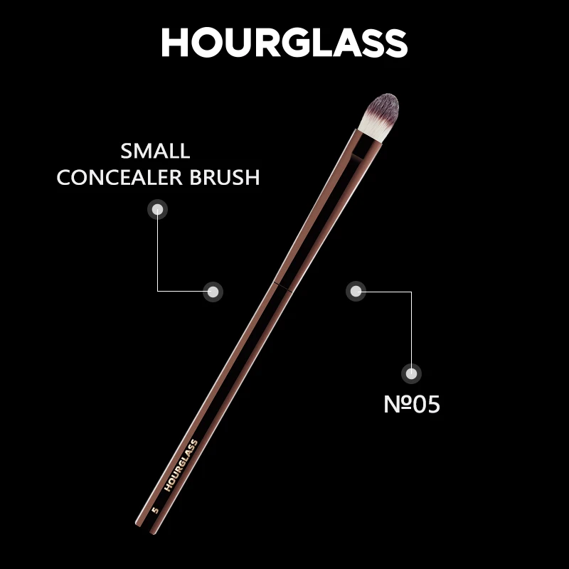 Hourglass Makeup Brush-No.5 Small Concealer Brush Soft and Skin-friendly Fiber Hair Cover up Flaws Fashion Design Face Brush makeup brush set,makeup brush
