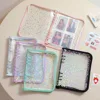 A5 Zipper Binder Photocard Holder Laser Star Korean Idol Photo Album DIY Journal Dairy Picture Collect Book School Stationery 1