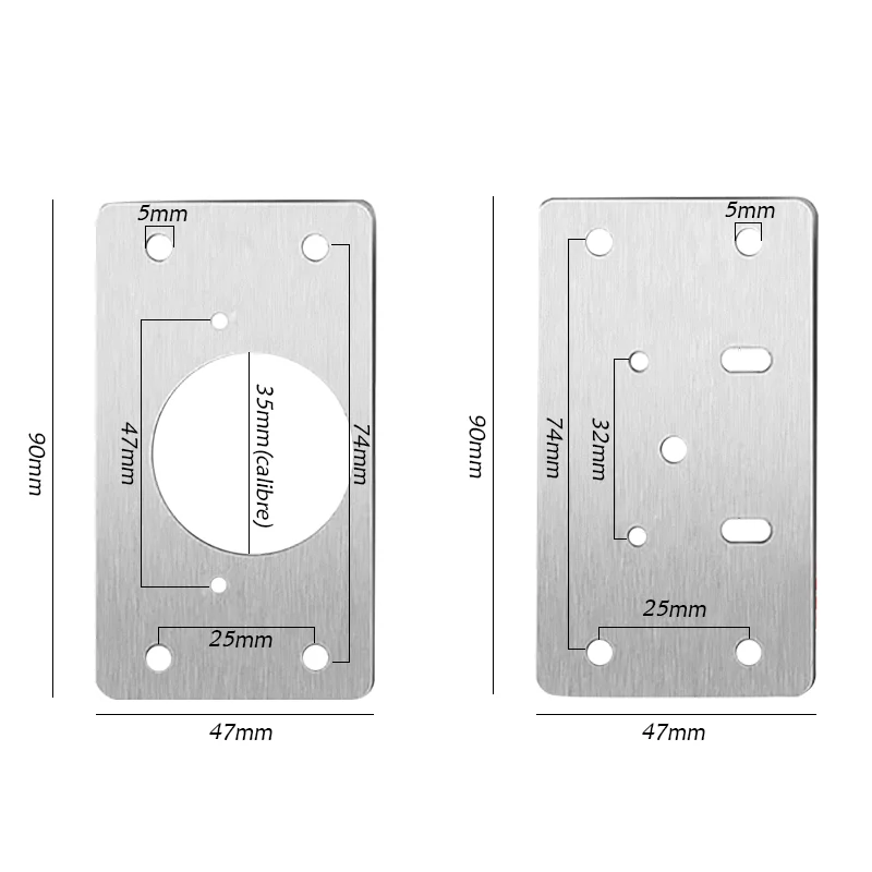 Cabinet Hinge Repair Plate Kit Furniture Drawer Table Stainless Steel Hinges Repair Mount Tool With Holes Hardware Accessories images - 6