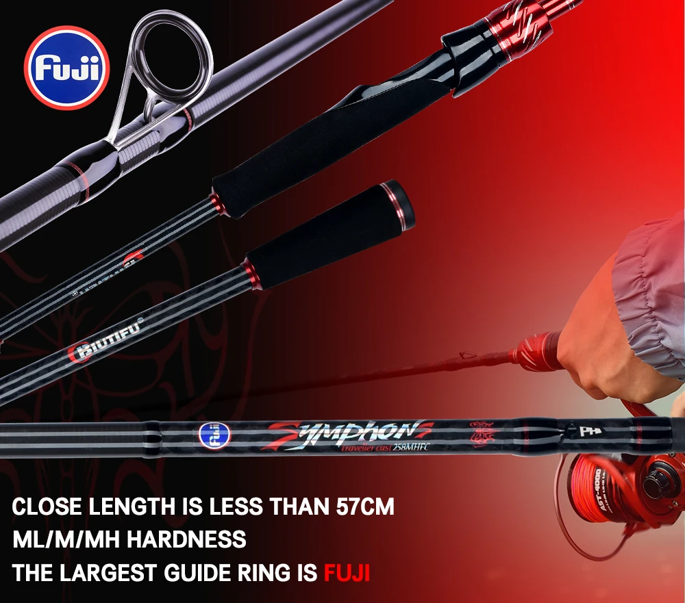 Biutifu-Reisender Spinning Guss Fuji Köder Mini Rock Angelrute 1.8/2.1/2.4/2.7/3,0 m Carbon Köder Casting Phishger schnell 5-42g – Detail 1