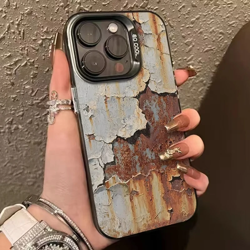 Vintage-Style Frosted Acrylic Phone Case