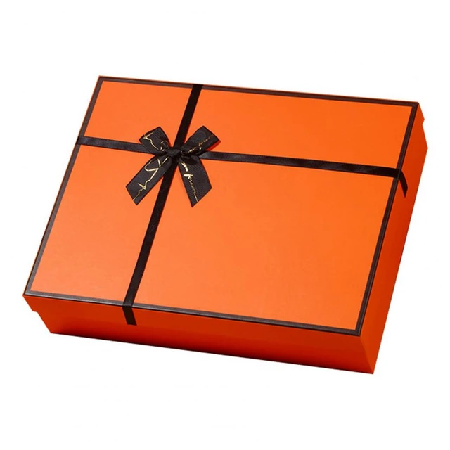 1 Set Utile Cadeau Boîte Orange Bowknot Boîte Cadeau Durable Festival  Parfum Cosmétiques Portefeuille Cadeau Boîte D'emballage - AliExpress