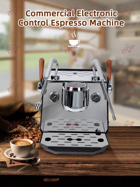 ITOP CM-S Commercial Semi-Automatic Espresso Machine with PID Preinfusion Electronic Screen Control Storage Type Double Boiler 1