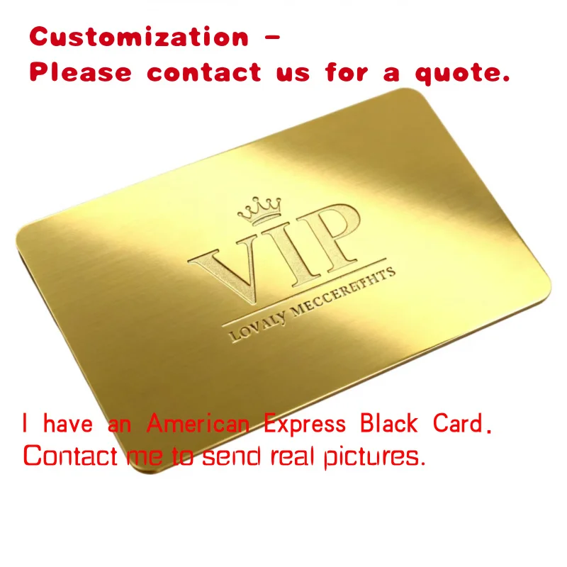 servizio personalizzato personalizzato incisione laser inciso specchio 24k carte associative VIP in acciaio inossidabile affari di metallo di lusso