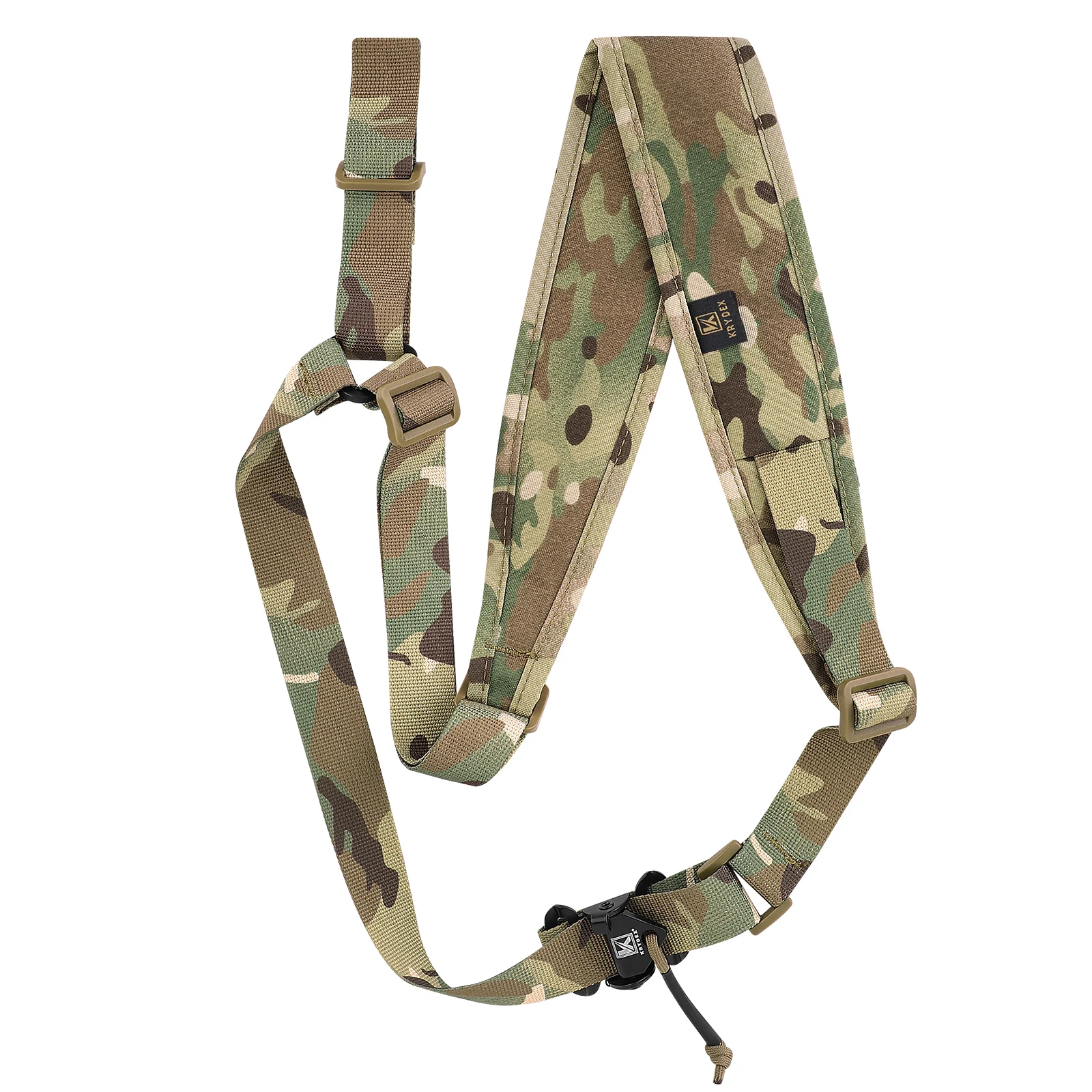 KRYDEX Taktische 1-Punkt-Schlinge, gepolsterter Schultergurt, modular, subverstellbar, Nylon, Gewehrpistole, Slingster, Multi-Mission-Einzelschlinge – Detail 14