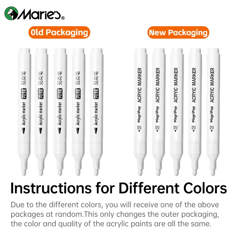 5pcs White Acrylic Markers 6
