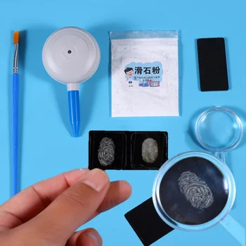 Kit Scientifico per la Raccolta di Impronte Digitali, Set Didattico per l'Osservazione e l'Esperienza del Detective, Kit Esperimentale Fai-da-Te, Allenamento Logico, Regalo Casual per Adulti