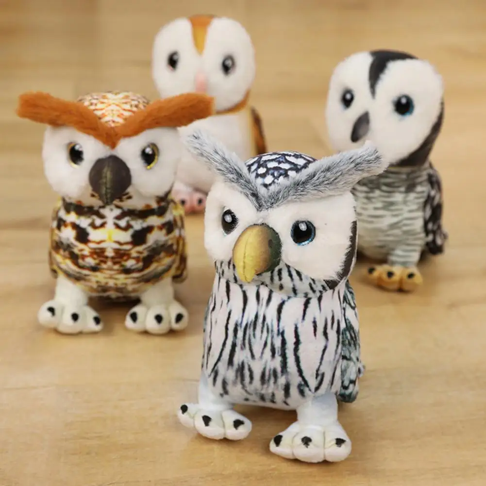 

Long Lasting Baby Plush Toy Non-Fading Vivid Facial Expressions Cartoon Owl Style Stuffed Toy Room Decoration Decorative