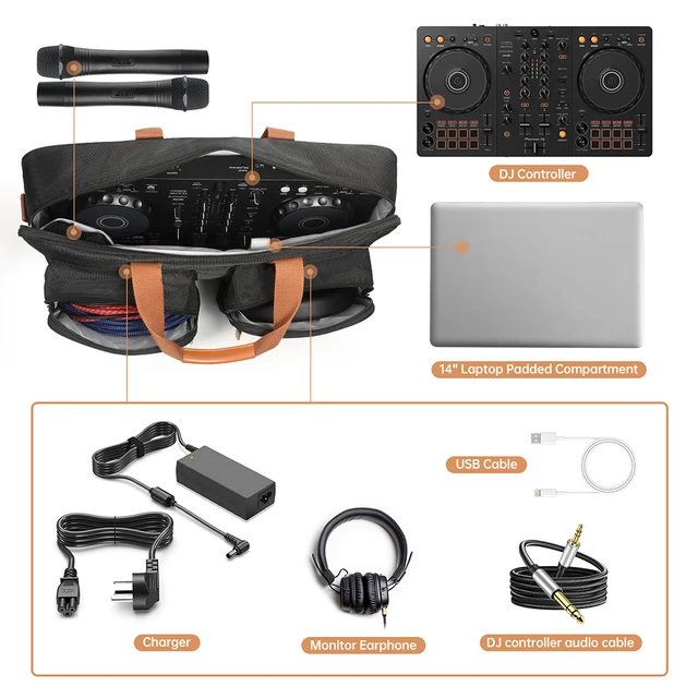 Pioneer DDJ-FLX4 ＆IBVIVICコントローラー収納バッグ Amazon.com: OUKNAK Protector Bag Storage Case, Tote Bag for