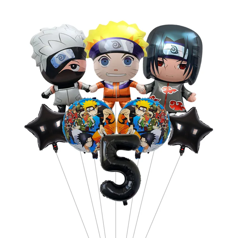 Naruto Ninja Party Balloon Set - Kids Birthday Decoration Supplies with Character Balloons