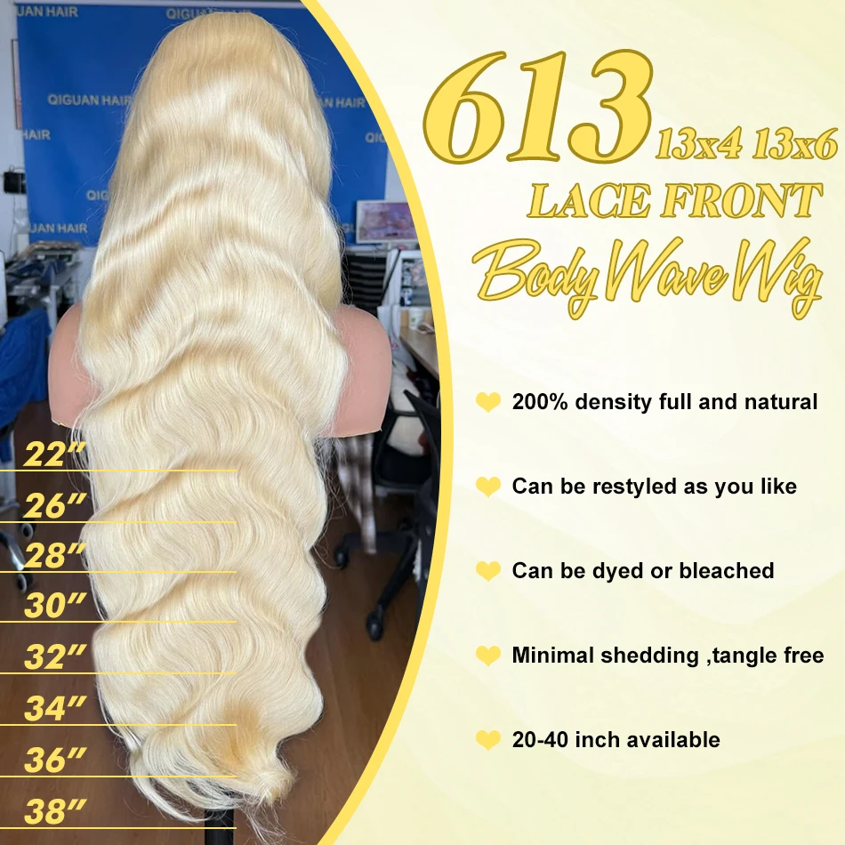 30 34 Inch Water Wave 13x6 Lace Front Wig Human Hair Body Wave Blonde 613 Coloed 13x4 Lace Frontal Wigs For Women 2