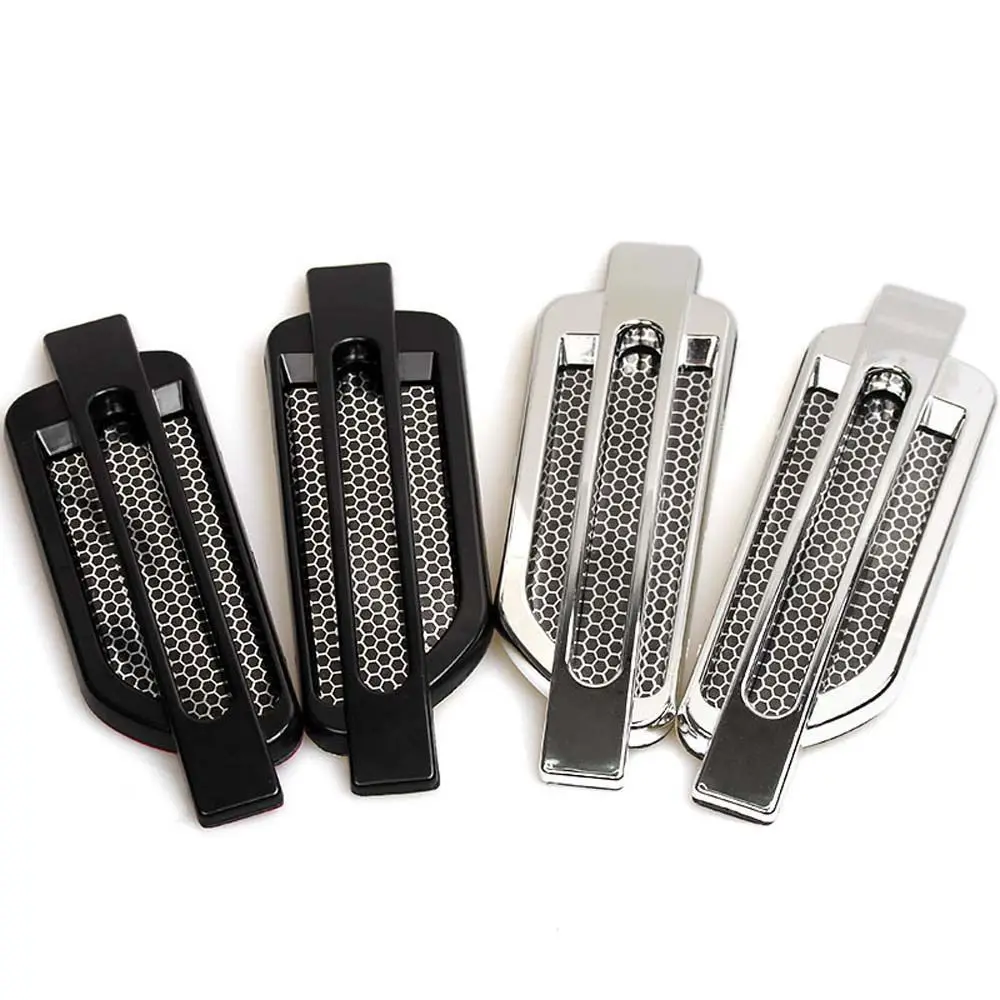 

2PCS/1 Pair Car Side Air Flow Vent Cover Intake Decoration Stickers Side Mesh Cover Hood Bonnet Car Stylin