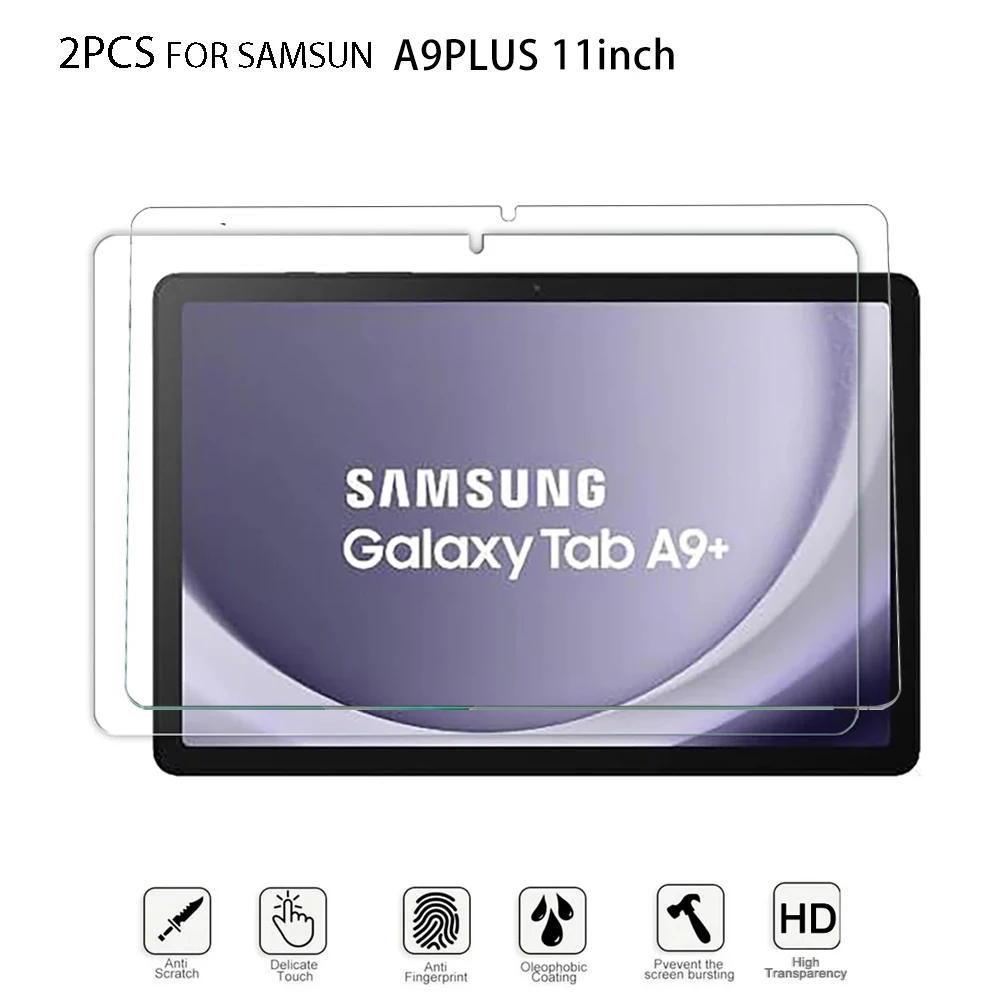 2-Pack Tempered Glass Screen Protector for Tablets - HD Protective Film