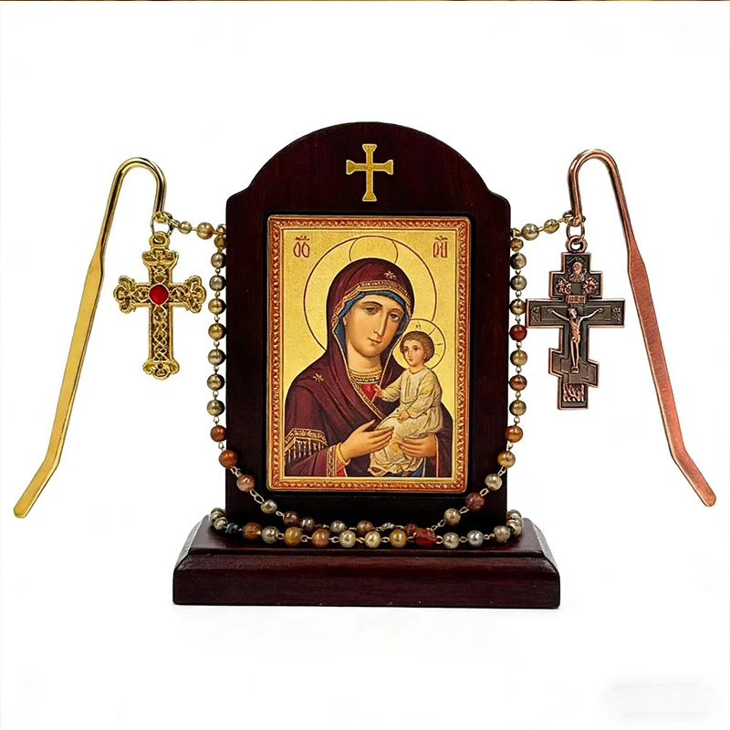 Neue 2026 Traditionelle Orthodoxe Kruzifix-Lesezeichen-Kollektion Gold & Antik-Kupfer Premium Christliches Geschenk für Bibelstudium & Gebet – Detail 18