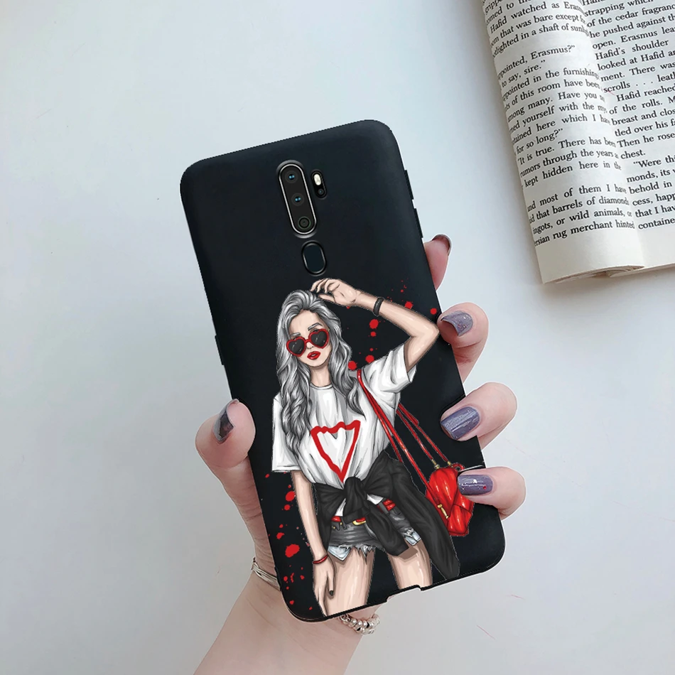 For OPPO A5 2020 Case For OPPO A9 2020 Fashion Phone Back Cover Soft Beauty Girl Silicone Case For OPPO A9 A5 A 5 A 9 2020 Funda cases for oppo cell phone