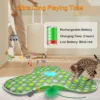 Smart Cat Toys Interactive Hide and Seek Cat Toy with Mouse Squeaky Motion Activated Moving Concealed Feathers Kitten Teaser Toy 6